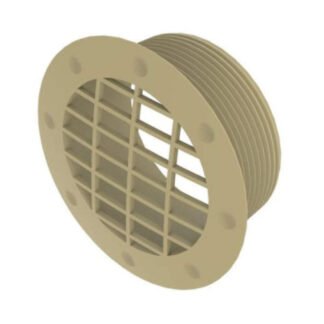 DUCTING FITTINGS - Duct Vent 65mm Fixed Beige